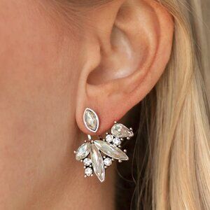Paparazzi Jewelry Accessories - Deco Dynamite - White Earrings - Vintage